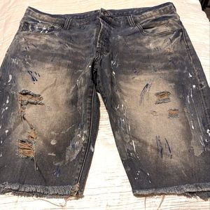 PRPS BRAND SELVEDGE DENIM JEAN SHORTS 💙🩶